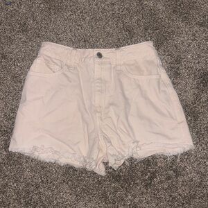 Hollister Cream High Waist Shorts